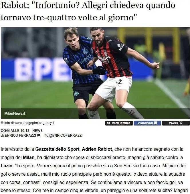 ราบิโอต์กล่าวในการสัมภาษณ์ว่า: 