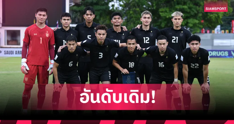 ฟีฟ่าแรงกิ้ง ม.ค. 2569 ทีมชาติไทยยังรั้งอันดับ 96 โลก ก่อนดวลเติร์กเมนิสถาน