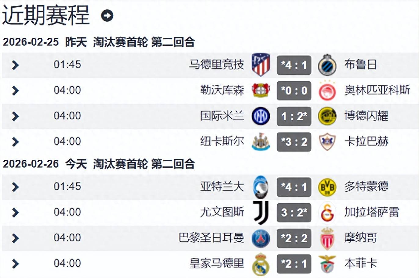 แชมเปียนส์ลีก รอบ 16 ทีมสุดท้ายยืนยันแล้ว: พรีเมียร์ลีก 6 ทีม, ลาลีกา 3 ทีม, บุนเดสลีกา 2 ทีม, ลีกเอิง, กัลโช่ เซเรีย อา, พรีเมรา ลีกา, ซูเปอร์ลีกา และทิปเปลิเกน ทีมละ 1 ทีม ได้แก่ บาร์เซโลนา, อาร์เซนอล, สปอร์ติ้ง ซีพี